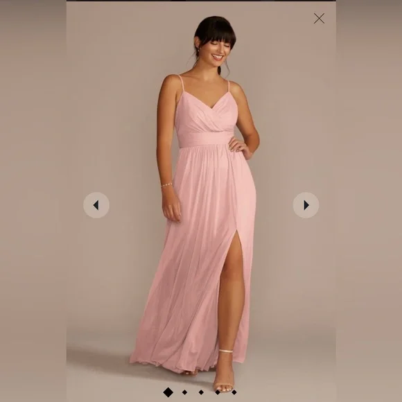 Davids Bridal: Spaghetti Strap Dress, Color Ballet, Size 10 | Color: Pink | Size: 10 | Pm-06923028'S Closet